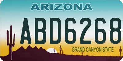 AZ license plate ABD6268