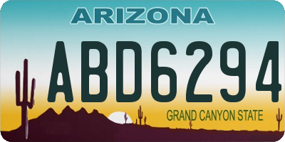 AZ license plate ABD6294