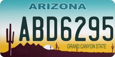 AZ license plate ABD6295