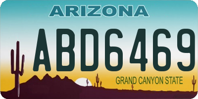 AZ license plate ABD6469