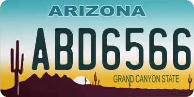 AZ license plate ABD6566