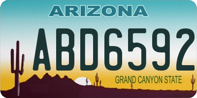 AZ license plate ABD6592
