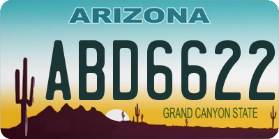 AZ license plate ABD6622