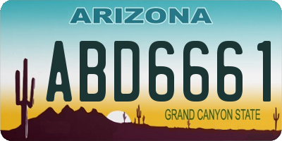 AZ license plate ABD6661