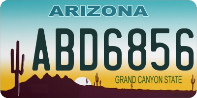 AZ license plate ABD6856