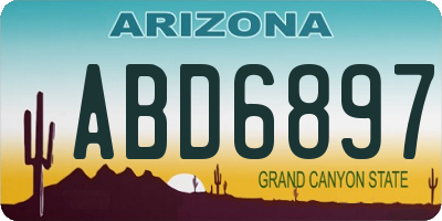 AZ license plate ABD6897