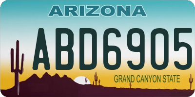 AZ license plate ABD6905