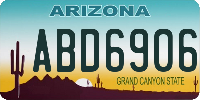 AZ license plate ABD6906