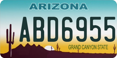 AZ license plate ABD6955