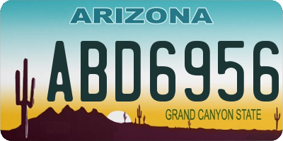 AZ license plate ABD6956
