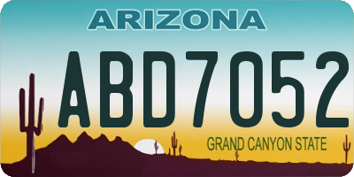 AZ license plate ABD7052