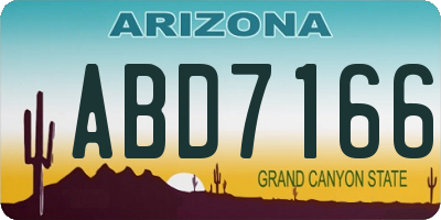 AZ license plate ABD7166