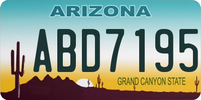 AZ license plate ABD7195