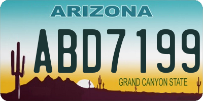 AZ license plate ABD7199