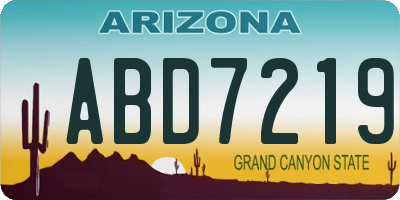 AZ license plate ABD7219