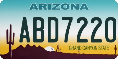 AZ license plate ABD7220
