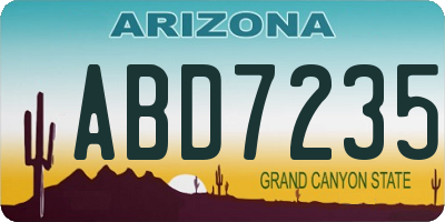 AZ license plate ABD7235