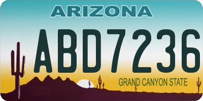 AZ license plate ABD7236