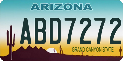 AZ license plate ABD7272