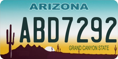 AZ license plate ABD7292
