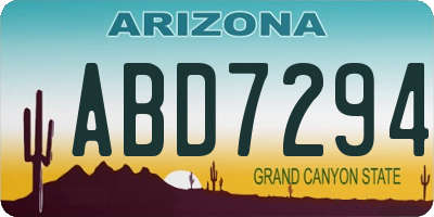 AZ license plate ABD7294