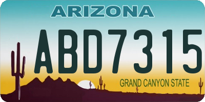 AZ license plate ABD7315