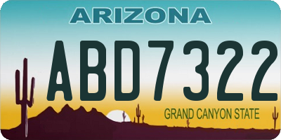 AZ license plate ABD7322