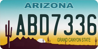 AZ license plate ABD7336