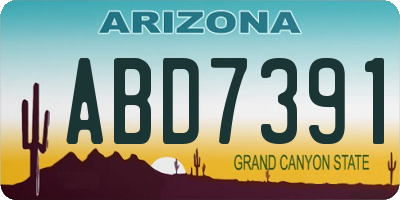 AZ license plate ABD7391