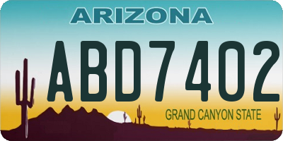 AZ license plate ABD7402