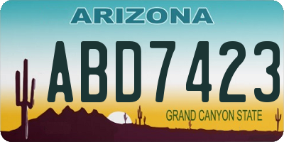 AZ license plate ABD7423