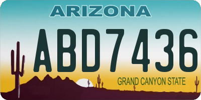 AZ license plate ABD7436