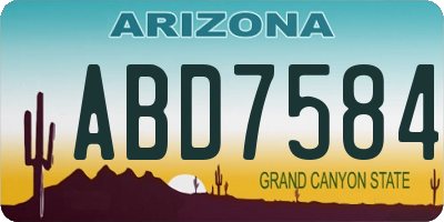 AZ license plate ABD7584