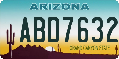 AZ license plate ABD7632