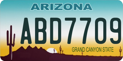 AZ license plate ABD7709