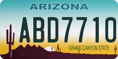 AZ license plate ABD7710