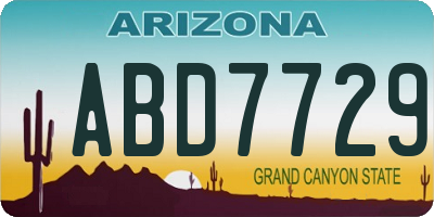 AZ license plate ABD7729