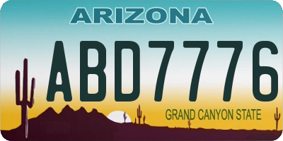AZ license plate ABD7776