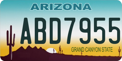 AZ license plate ABD7955