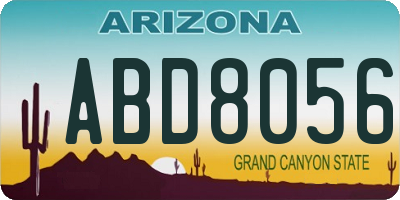 AZ license plate ABD8056