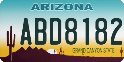 AZ license plate ABD8182
