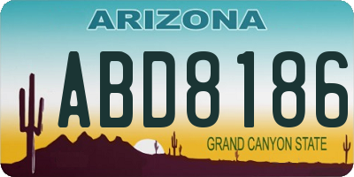 AZ license plate ABD8186