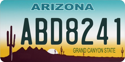 AZ license plate ABD8241