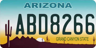 AZ license plate ABD8266
