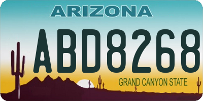 AZ license plate ABD8268