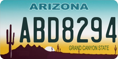 AZ license plate ABD8294