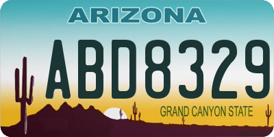 AZ license plate ABD8329