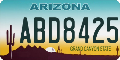 AZ license plate ABD8425