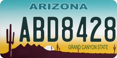 AZ license plate ABD8428