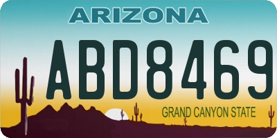 AZ license plate ABD8469